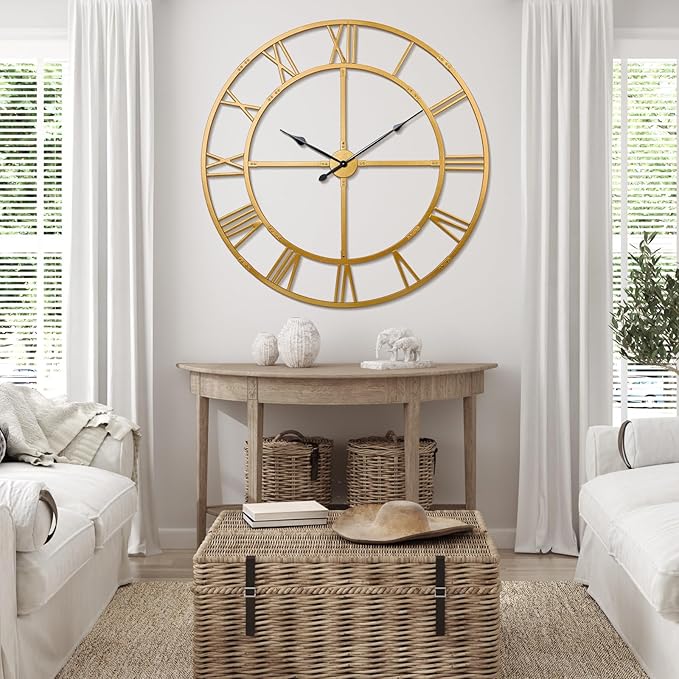 48 inch Large Wall Clock for Living Room Decor – Easy-Assembly Silent - Image 6