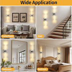 Modern Wall Sconces Set of Two in Brushed Nickel Finish 18 Inch 3000K-6000K Led - Image 5