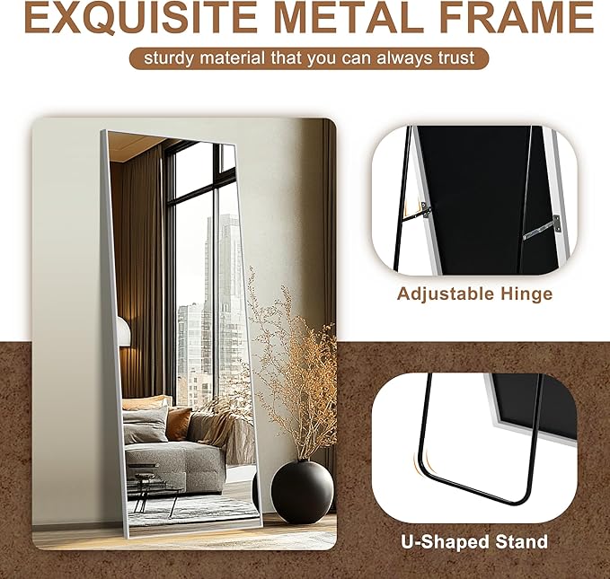 Delma Full Length Mirror, Large Floor Mirror - Image 5