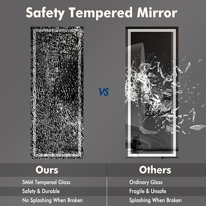GarveeHome 60x24 LED Bathroom Mirror - Image 6