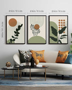 PHOPAGO Boho Plant Wall Art Green Botanical Bohemain Framed Wall Printing - Image 2