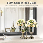 Large Bathroom Mirror, 60 x 28 Inch Rectangular Wall Mirror 0.6" Thickened Deep - Image 6