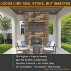 ROOMTEC 6-Packs Faux Stone Wall Covering Panels - Image 4