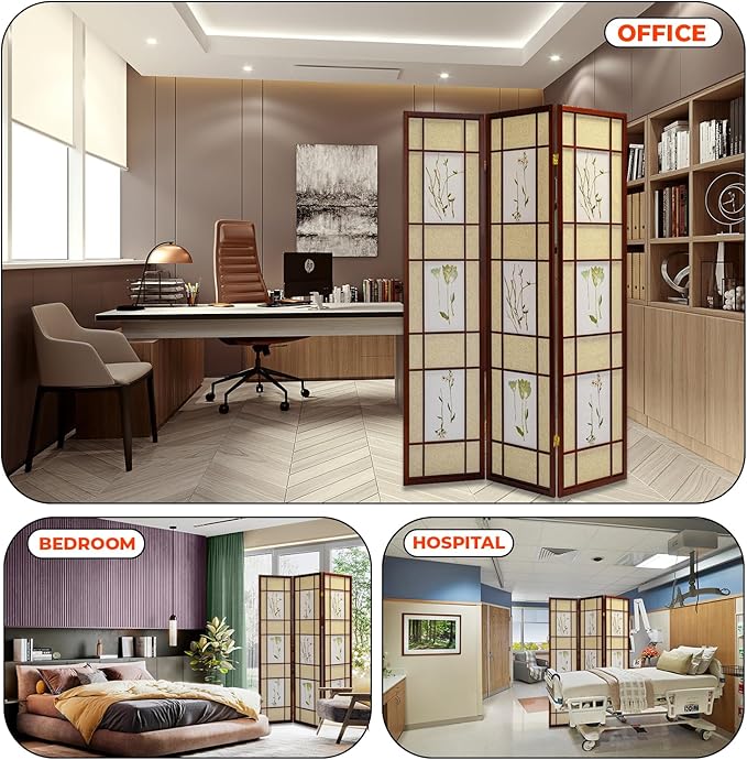 Legacy Decor 4 Panels Room Divider - Image 4