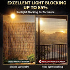 Barydat 3 Pcs 4 x 16.4 ft Reed Fence Roll, 85% Shade Bamboo Privacy Screen - Image 3