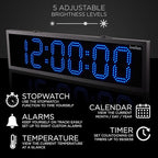 Ivation Oversized 36" Outdoor Waterproof Digital Clock, Auto Time Sync - Image 5