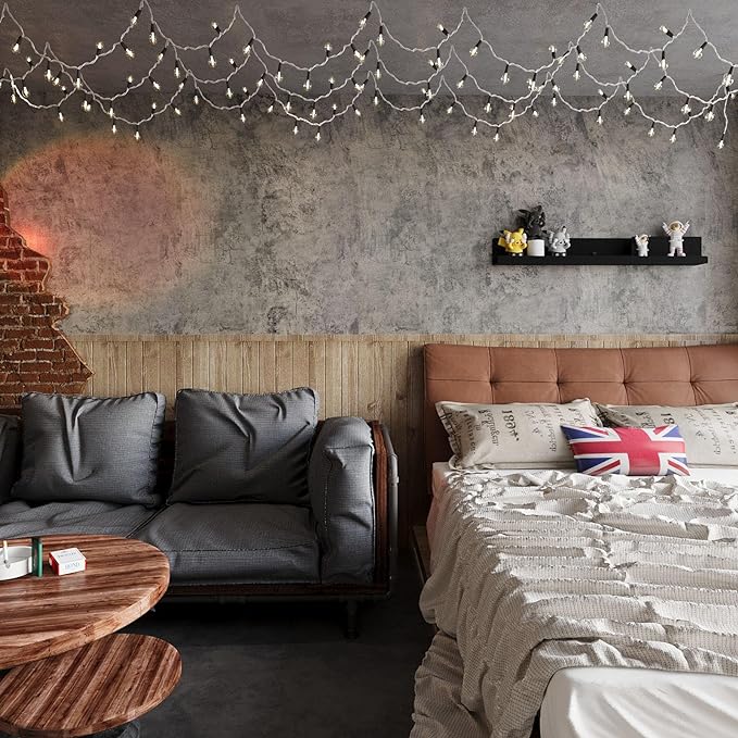 BAYYA Concrete Wallpaper Peel and Stick Grey/Brown/Beige Cement Contact Paper - Image 5