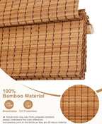 60''W X 72''H Cordless Bamboo Roman Shades - Image 5
