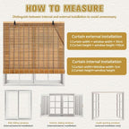 72x72 Inch Bamboo Blinds for Interior Windows, UV Protection Roman Bamboo - Image 7