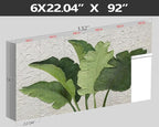 XMPMBM-Hand-Painted Banana Leaf Art Fabric Wallpaper Graffiti Green Leaf Living - Image 4