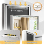 48x24 Beveled Silver Bathroom Vanity Mirror, Shatterproof Large Rectangle Metal - Image 5