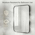 2-Pack 24x36 Inch Matte Black Bathroom Vanity Mirrors | Flush Mount Deep Set - Image 4