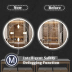 BEAUTYPEAK 40x40 LED Round Bathroom Mirror - Image 5