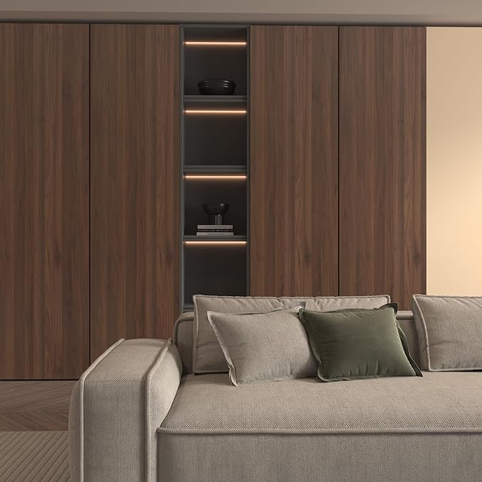 BOMENG Large Walnut Wood Contact Paper Matte 48"x591" Dark Brown Wood Wallpaper - Image 9