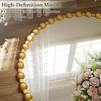 Easly Round Mirror for Wall, 36 Inch Gold Beaded Frame Decorative Vanity Mirror - Image 5