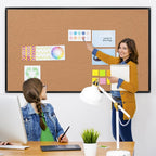 Extra Large Cork Bulletin Board 72" X 48", Wall Mounted Notice Pin Board - Image 2