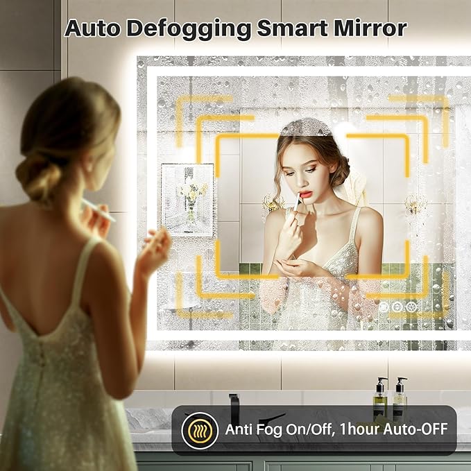 Briivue 68x38 Inch LED Bathroom Mirror - Image 6