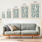 Green Wall Art Pop Music Vienna Lyrics Poster Slow Down Youre Doing Fine Canvas - Image 3