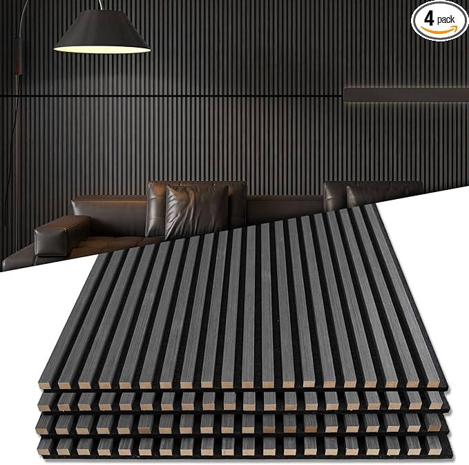 Art3d 4-Pack 48" x 24" Acoustic Wood Panels by Art3d