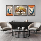 Cuspin Modern Luxury Large Wall Art Set of 3 Bright Style Abstract Paintings - Image 4