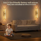 camuucci Battery Operated Wall Sconces Set of 2 Rechargeable Battery Powered - Image 7