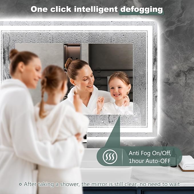 30x24 Inch LED Bathroom Mirror - Image 4