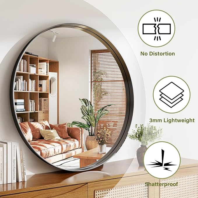 48 Inch Round Bathroom Mirror - Image 5