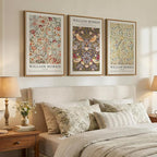 Large Framed William Morris Wall Art Set of 3, Vintage Strawberry Thief Canvas - Image 2