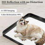 48X36 Inch Black Metal Framed Bathroom Mirror - Image 2