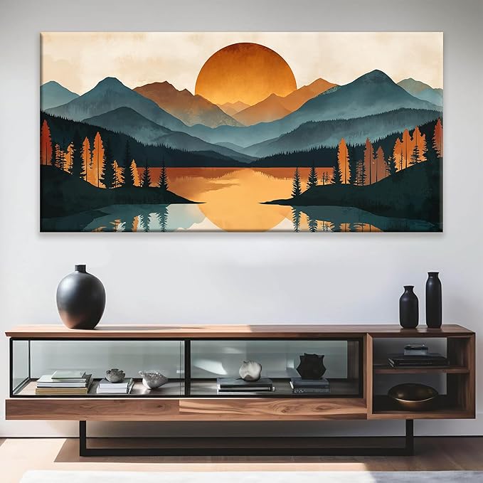 Colorful Mountain Boho Wall Art - Image 6