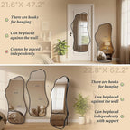Bathroom Mirrors for Over Sink-Horizontal or Vertical Hanging 47.2"x21.6" Black - Image 5