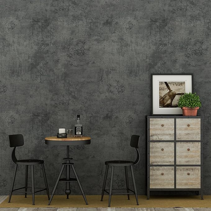 3yecao 31"×1181" Extra Wide Big Thickness Blue Grey Concrete Wallpaper Peel and - Image 9