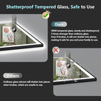48x40 Black Framed LED Bathroom Mirror - Image 8