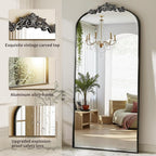 Dewfig Arched Full Length Mirror, Floor Mirror - Image 6