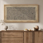 Large Framed Abstract Wall Art for Living Room, Neutral Wabi Sabi Black Brown by MXART