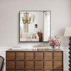 KOCUUY Black Bathroom Mirror, 36x36 Inch Square Mirror - Image 4
