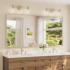 TETOTE 72 x 36 Inch Brushed Nickel Bathroom Mirror by TETOTE