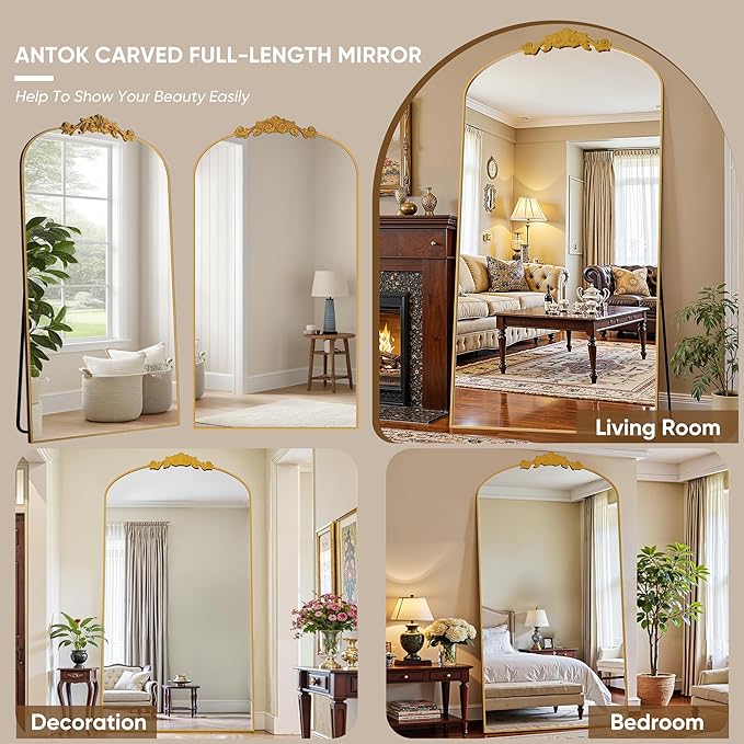 Antok Arched Full Length Mirror, Full Body Mirrors - Image 7