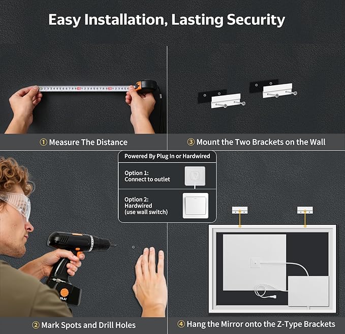 60"x40" LED Bathroom Mirror - Image 9