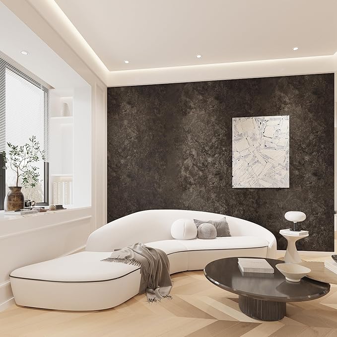 3yecao 31"×591" Big Roll Large Size Wide Thick Dark Brown Tan Grey Concrete - Image 7