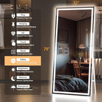 Hasipu Full Length Mirror with Lights, Full Body Dressing Hanging Mounted Mirror - Image 2