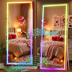 Hasipu 75"x28" LED RGB Bluetooth Full Length Mirror by Whatssuitableisthebest