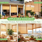 Bamboo Blinds 64x72 inch Bamboo Roman Shades - Image 5