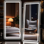 Hasipu Full Length Mirror with Lights, Full Body Dressing Hanging Mounted Mirror by Whatssuitableisthebest