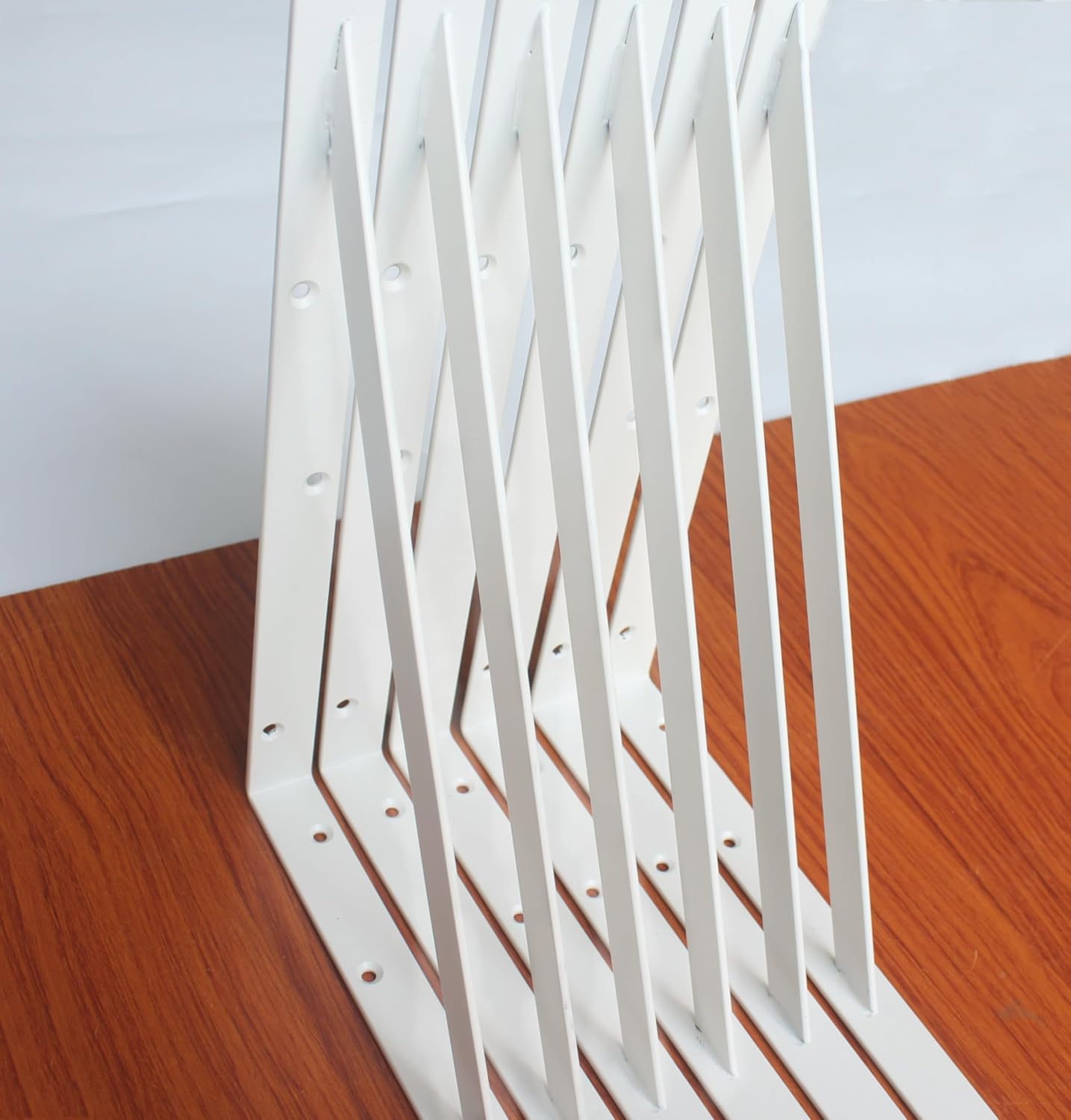 16 Pack L14 x H 10" White Heavy Duty Shelf Brackets with Screws Metal Shelf Brackets Shelf Support Angle Brackets for Shelves L Brackets Heavy Duty Floating Shelf