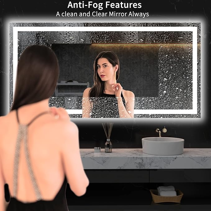 LOAAO 72X36 LED Bathroom Mirror - Image 3