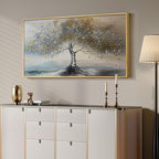 Large Gold Framed Tree of Life Wall Art - Image 2