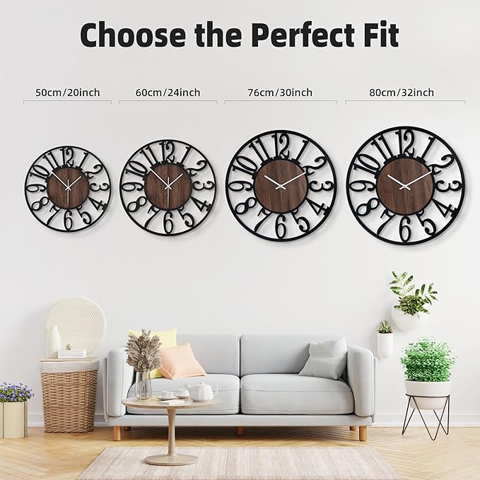 32'' Large Silent Wall Clock - Image 3