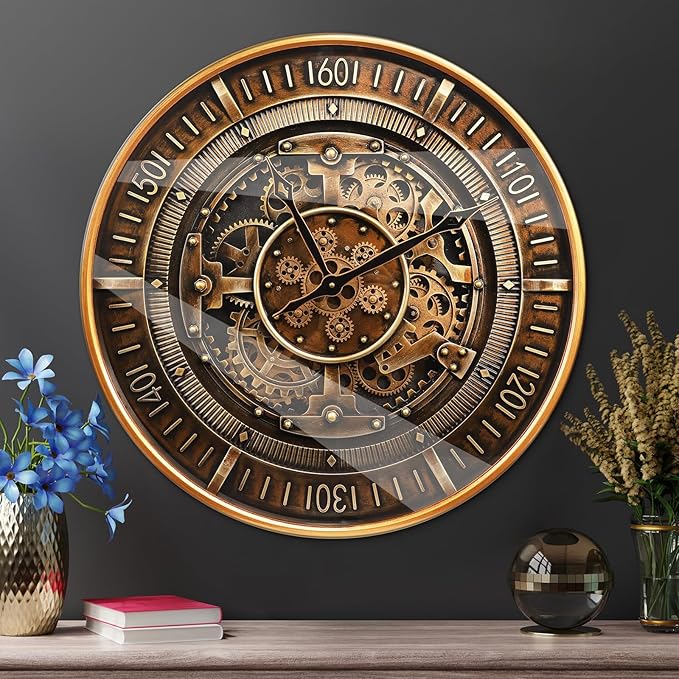 24 Inch Real Moving Gears Wall Clock - Image 7