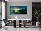 S01975 Wall Art Aurora scenery Painting on Canvas Prints Stretched and Framed - Image 7